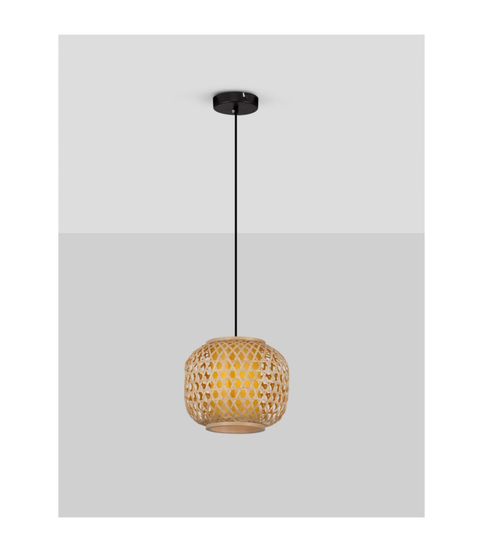 Asma 25cm Wire Frame Pendant Ceiling Light Sandy Black E27 1x12W-4