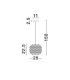 Asma 25cm Wire Frame Pendant Ceiling Light Sandy Black E27 1x12W-6