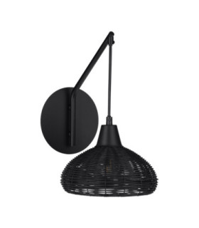 Fado Dome Wall Lamp Black E27 1x12W-1