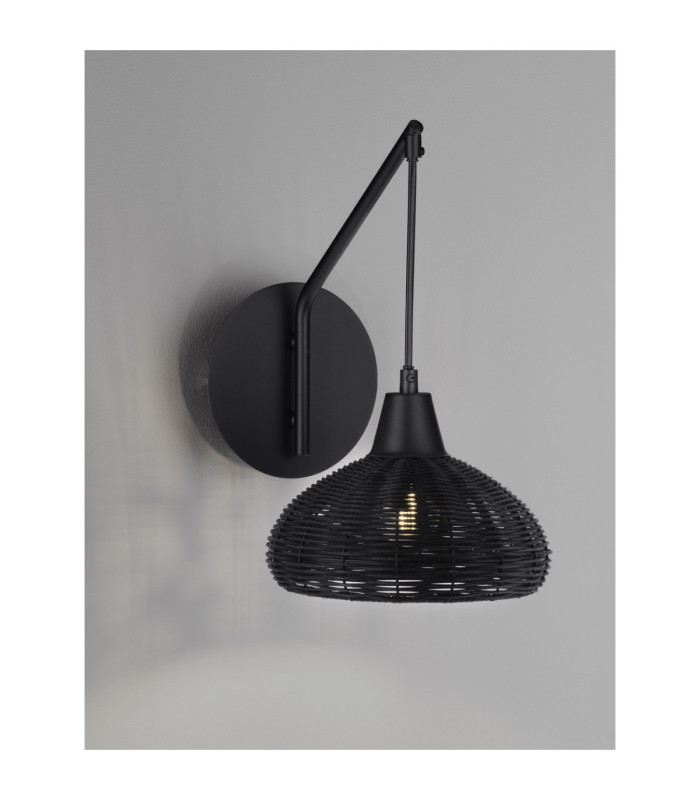 Fado Dome Wall Lamp Black E27 1x12W-3