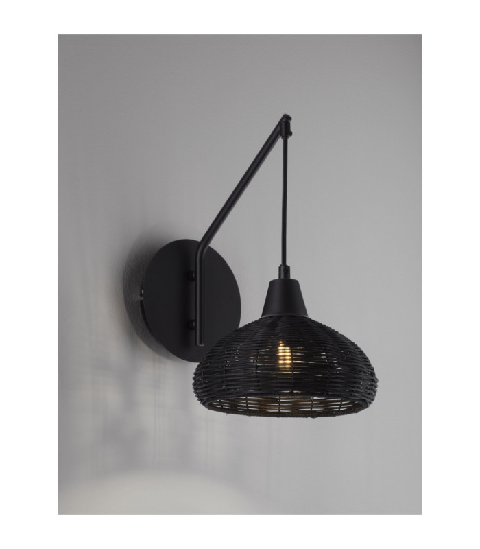 Fado Dome Wall Lamp Black E27 1x12W-4