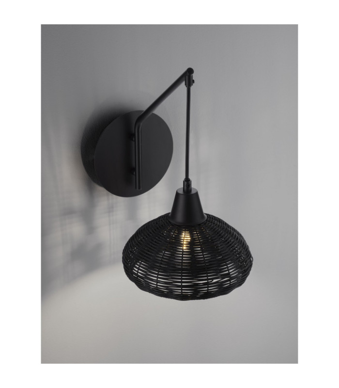Fado Dome Wall Lamp Black E27 1x12W-5