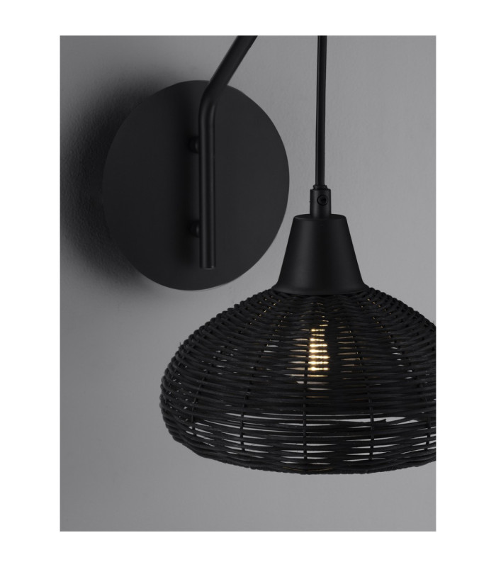 Fado Dome Wall Lamp Black E27 1x12W-6