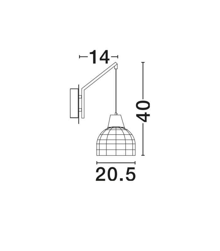 Fado Dome Wall Lamp Natural E27 1x12W IP20-7