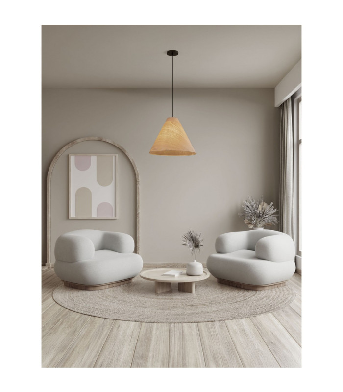Elysian 45cm Dome Pendant Ceiling Light Natural E27 1x12W-2