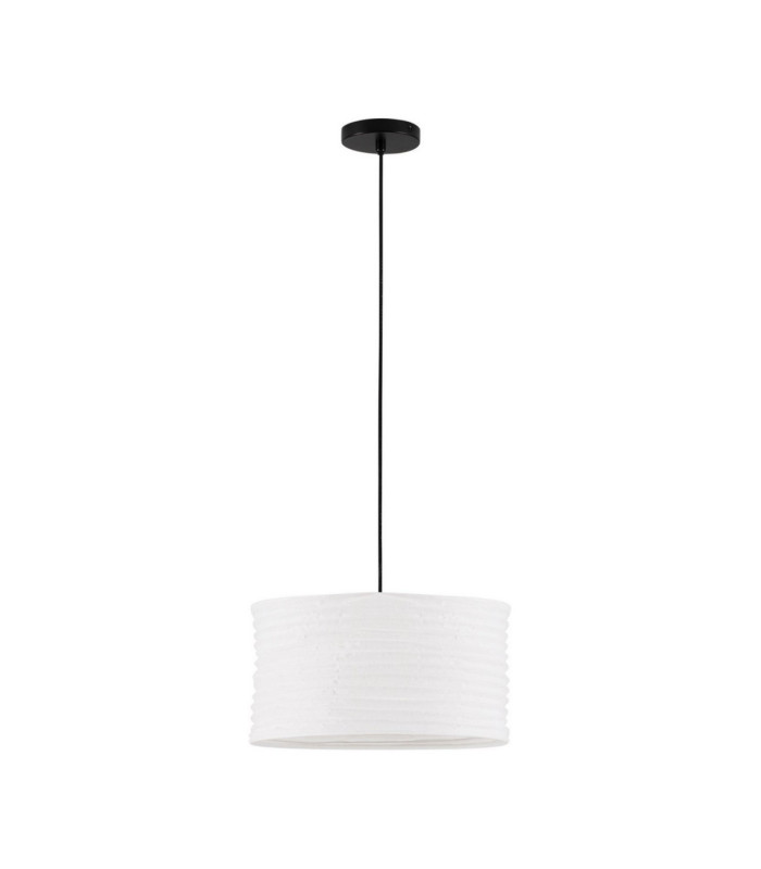 Linnet 38cm Cylindrical Pendant Ceiling Light White E27 1X12W-1