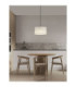 Linnet 38cm Cylindrical Pendant Ceiling Light White E27 1X12W-2