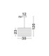 Linnet 38cm Cylindrical Pendant Ceiling Light White E27 1X12W-6