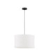 Linnet 50cm Cylindrical Pendant Ceiling Light White E27 1X12W-1