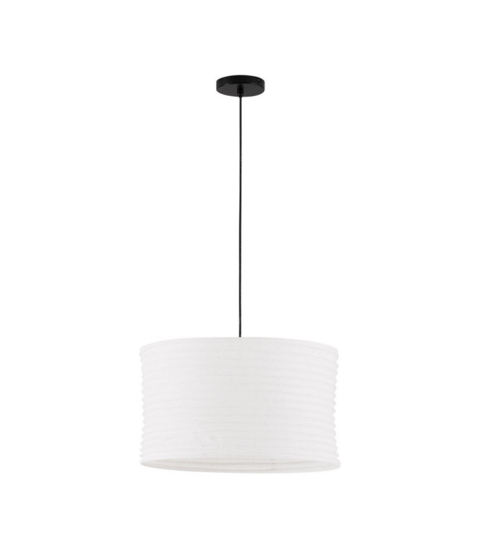 Linnet 50cm Cylindrical Pendant Ceiling Light White E27 1X12W-1