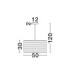 Linnet 50cm Cylindrical Pendant Ceiling Light White E27 1X12W-6