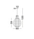 Nubble 60cm Tall Pendant Ceiling Light White E27 1X12W-6
