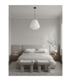 Linnet 50cm Pendant Ceiling Light White E27 1X12W-2