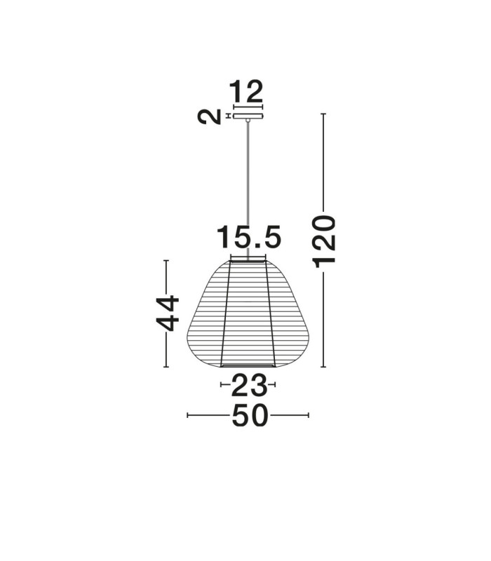 Linnet 50cm Pendant Ceiling Light White E27 1X12W-6