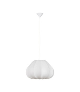 Bora Pendant Ceiling Light White Artificial Sandy White E27 1x12W-1