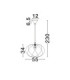Bora 55cm Pendant Ceiling Light Artificial Sandy White E27 1x12W-6