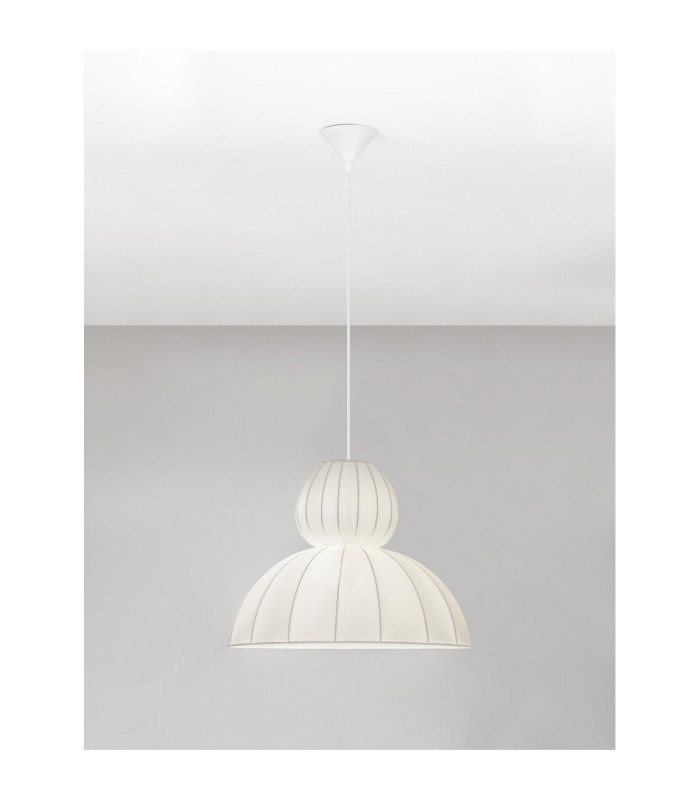 Delina Dome Pendant Ceiling Light White Sandy White LED E27 1x12W-4
