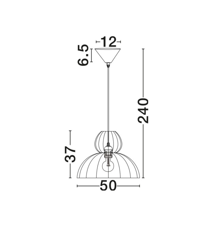 Delina Dome Pendant Ceiling Light White Sandy White LED E27 1x12W-7