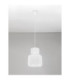 Delina Dome Pendant Ceiling Light White Sandy White LEDE27 1x12W-3