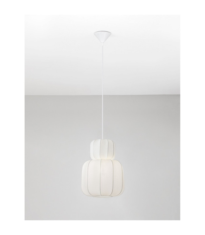 Delina Dome Pendant Ceiling Light White Sandy White LEDE27 1x12W-4