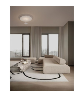 Nima Integrated LED Semi Flush Ceiling Light Sandy White Triac Dimmable LED 15W 984lm 3000K-2