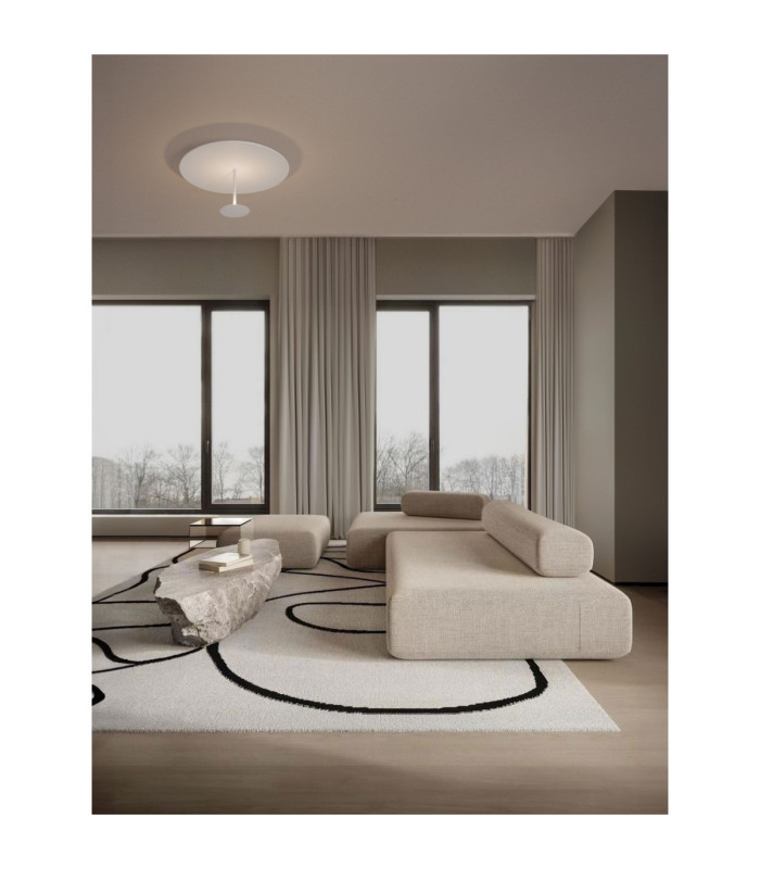 Nima Integrated LED Semi Flush Ceiling Light Sandy White Triac Dimmable LED 15W 984lm 3000K-2