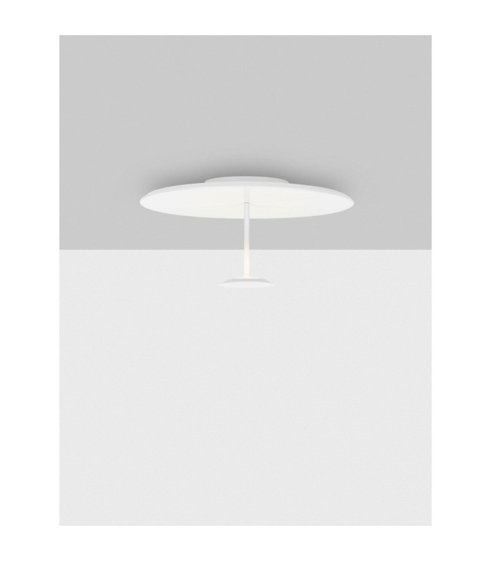 Nima Integrated LED Semi Flush Ceiling Light Sandy White Triac Dimmable LED 15W 984lm 3000K-4