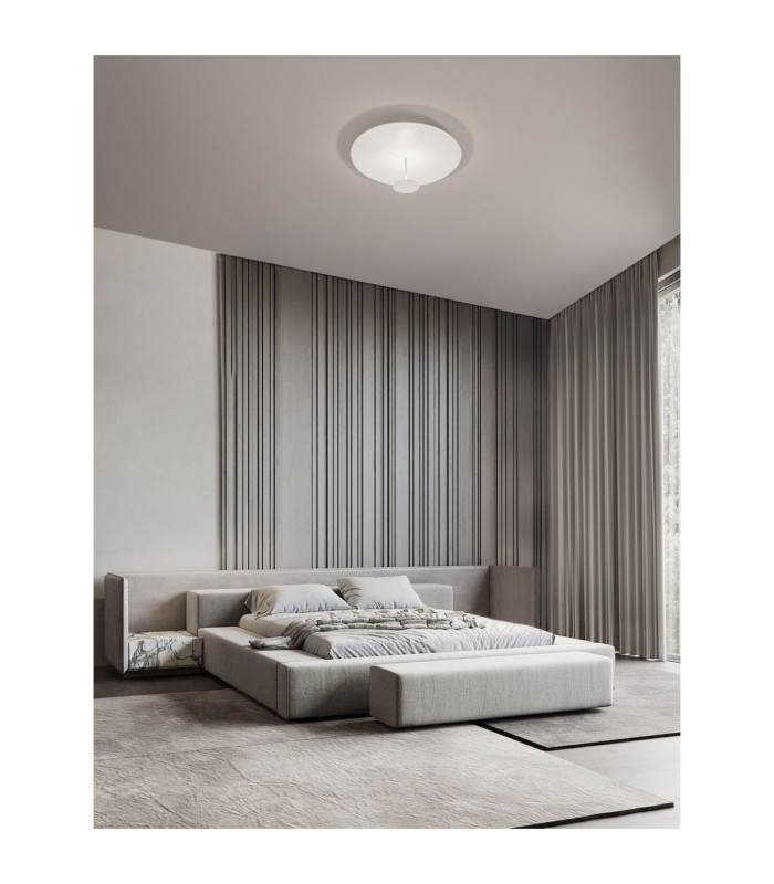 Nima Integrated LED Semi Flush Ceiling Light Sandy White Triac Dimmable LED 30W 1832lm 3000K-2