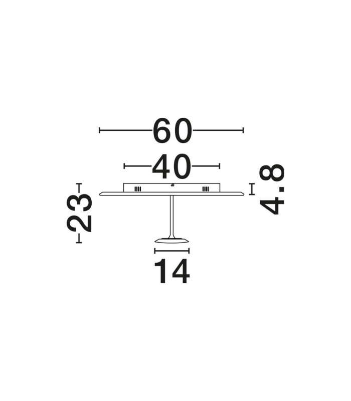 Nima Integrated LED Semi Flush Ceiling Light Sandy White Triac Dimmable LED 30W 1832lm 3000K-6