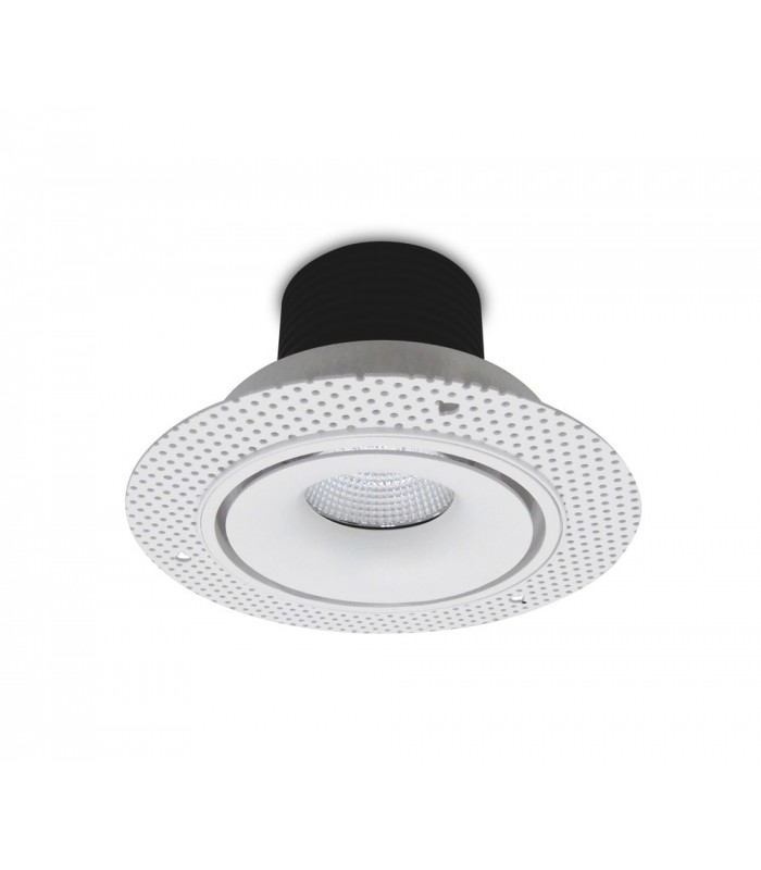 LED Recessed Round Downlight, White/White, 60 deg. Beam Angle, 840lm, 5000K, IP20, DRIVER NOT INC. - 2