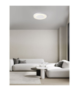 Pada Integrated LED Semi Flush Ceiling Light Sandy White Triac Dimmable LED 37W 2207lm 2700-3000-4000K-2