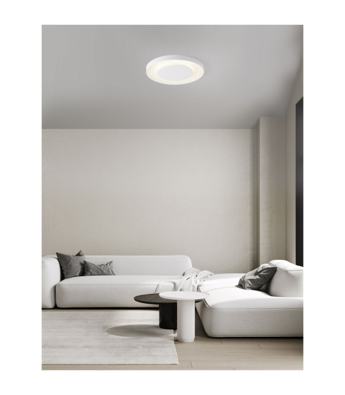 Pada Integrated LED Semi Flush Ceiling Light Sandy White Triac Dimmable LED 37W 2207lm 2700-3000-4000K-2