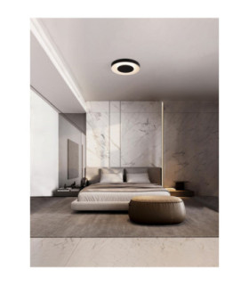 Pada Integrated LED Semi Flush Ceiling Light Sandy Black Sandy White Triac Dimmable LED 25W 1592lm 2700-3000-4000K-2
