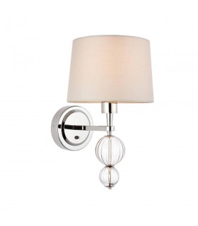 1 Light Indoor Wall Light Polished Nickel Plate, E14 - 1
