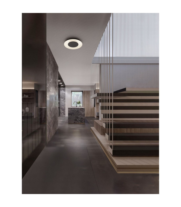 Epos Flush Ceiling Light Sandy Black Sandy White Triac Dimmable LED 24W 1482lm 2700-3000-4000K CCT-2