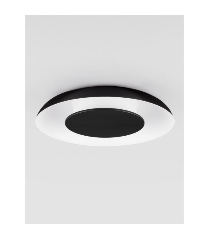 Epos Flush Ceiling Light Sandy Black Sandy White Triac Dimmable LED 24W 1482lm 2700-3000-4000K CCT-3