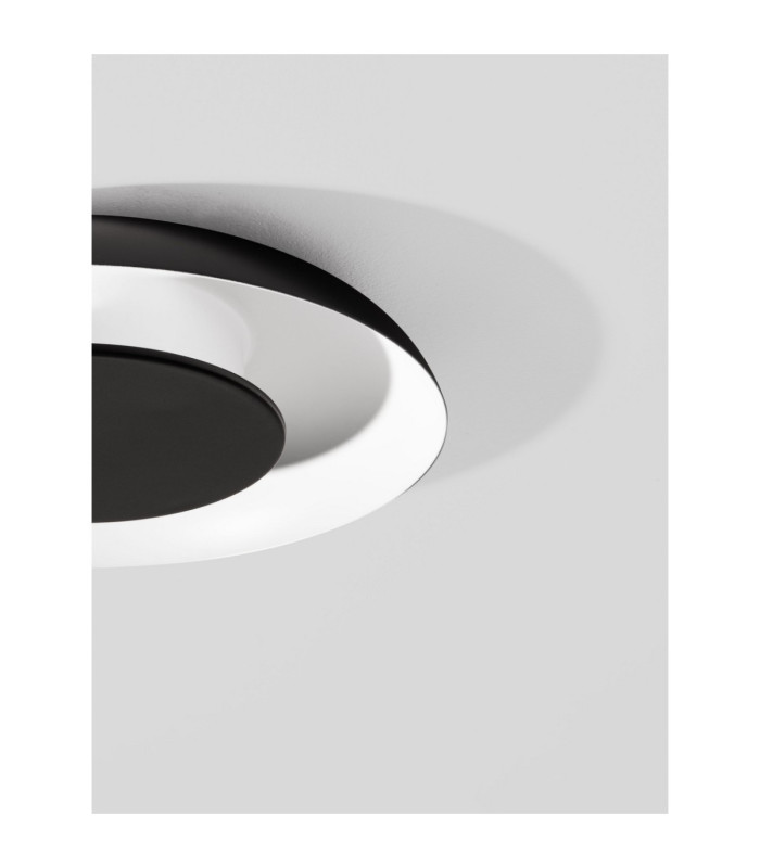 Epos Flush Ceiling Light Sandy Black Sandy White Triac Dimmable LED 24W 1482lm 2700-3000-4000K CCT-5