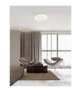 Epos Flush Ceiling Light Sandy White Triac Dimmable LED 38W 2200lm 2700-3000-4000K CCT-2