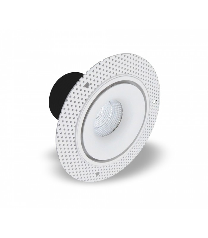 LED Recessed Round Downlight, White/White, 60 deg. Beam Angle, 840lm, 5000K, IP20, DRIVER NOT INC. - 6