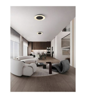 Epos Flush Ceiling Light Sandy Black Sandy White Triac Dimmable LED 38W 2200lm 2700-3000-4000K CCT-2