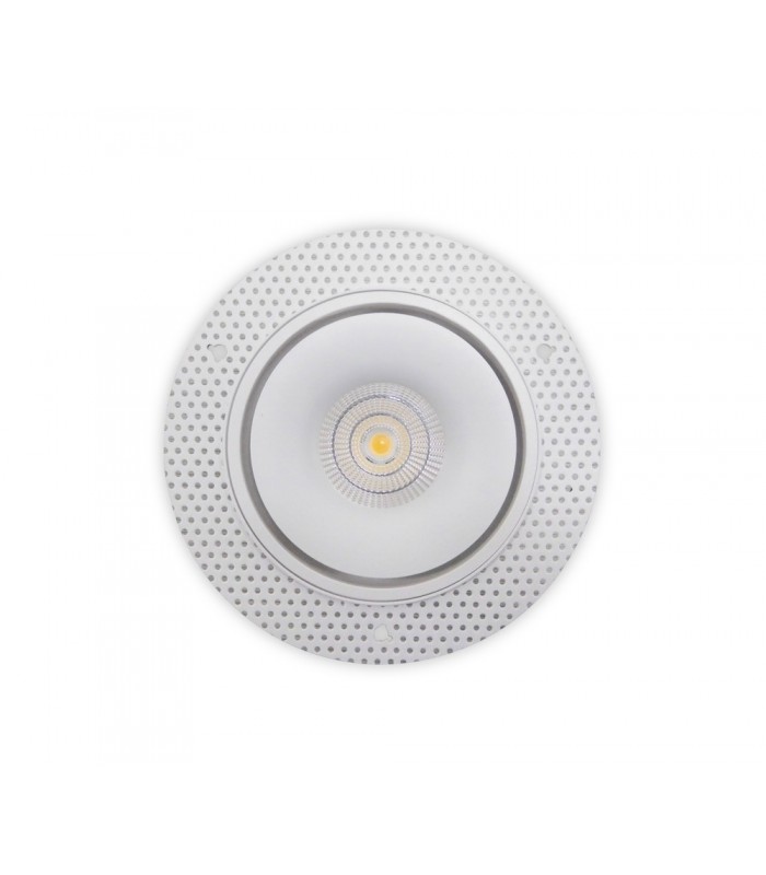 LED Recessed Round Downlight, White/White, 60 deg. Beam Angle, 840lm, 5000K, IP20, DRIVER NOT INC. - 7