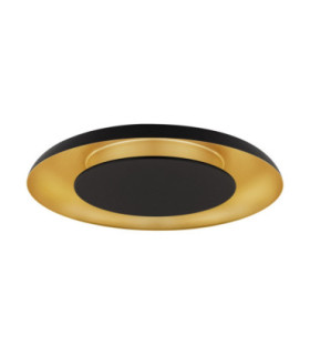 Epos Decorative Flush Ceiling Light Sandy Black Brushed Gold Triac Dimmable LED 38W 2200lm 2700-3000-4000K CCT-1