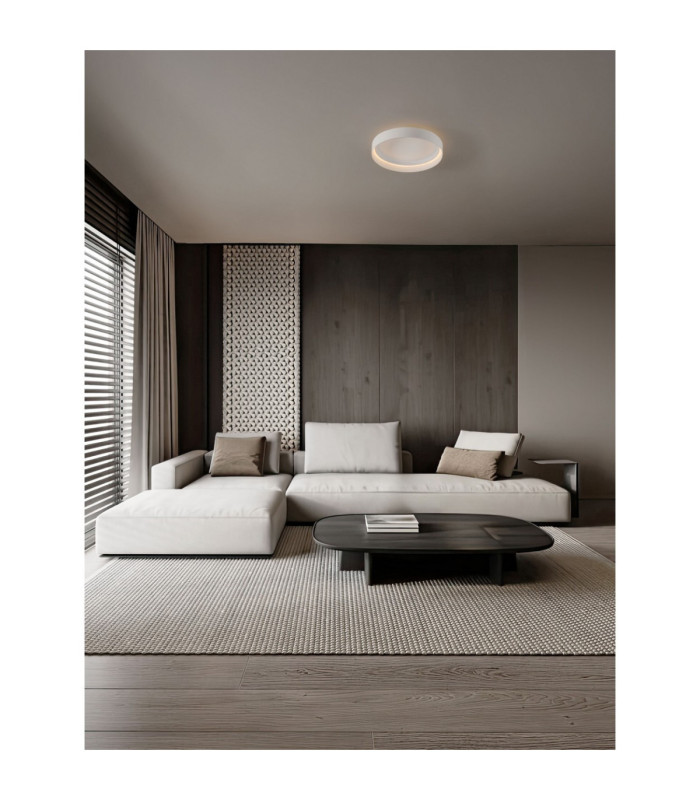 Lumia Flush Ceiling Light Sandy White Triac Dimmable LED 49W 2385lm 2700-3000-4000K CCT-2