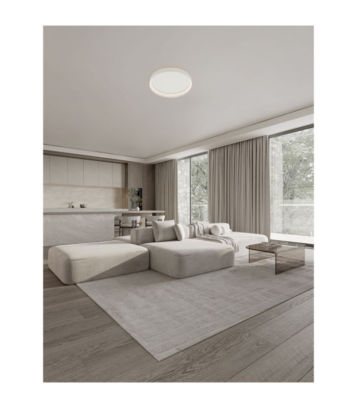 Lumia Flush Ceiling Light Sandy White Triac Dimmable LED 59W 2722lm 2700-3000-4000K CCT-2