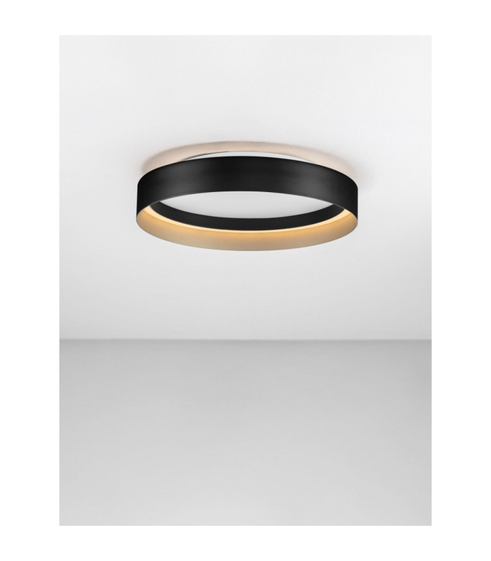Lumia Flush Ceiling Light Champagne Gold Sandy Black Triac Dimmable LED 49W 2385lm 2700-3000-4000K CCT-4