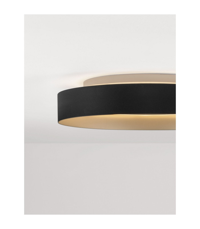 Lumia Flush Ceiling Light Champagne Gold Sandy Black Triac Dimmable LED 49W 2385lm 2700-3000-4000K CCT-5