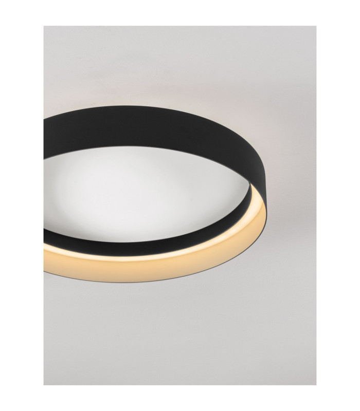 Lumia Flush Ceiling Light Champagne Gold Sandy Black Triac Dimmable LED 49W 2385lm 2700-3000-4000K CCT-6