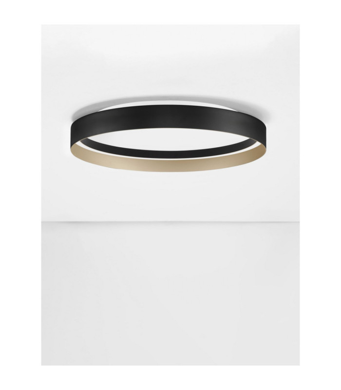 Lumia Flush Ceiling Light Champagne Gold Sandy Black Triac Dimmable LED 59W 2722lm 2700-3000-4000K CCT-3