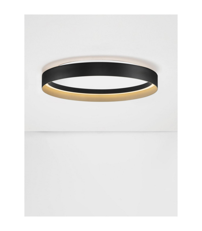 Lumia Flush Ceiling Light Champagne Gold Sandy Black Triac Dimmable LED 59W 2722lm 2700-3000-4000K CCT-4