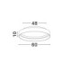 Lumia Flush Ceiling Light Champagne Gold Sandy Black Triac Dimmable LED 59W 2722lm 2700-3000-4000K CCT-6